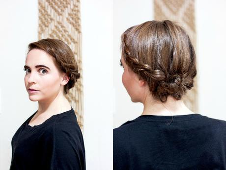 Braided Updo for Short Hair // ghd AIR® VINTAGE PINK HAIRDRYER