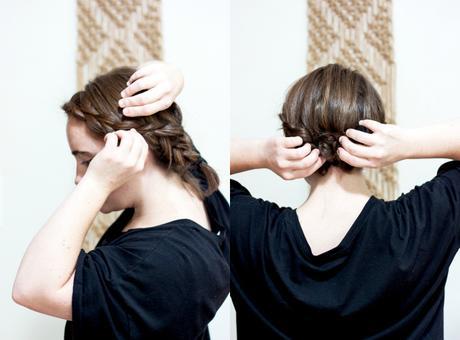 Braided Updo for Short Hair // ghd AIR® VINTAGE PINK HAIRDRYER