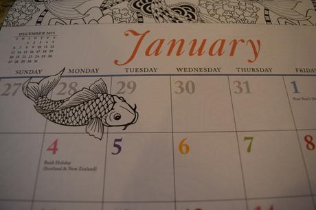 2016 Adult Coloring Calendar, Color Your Year