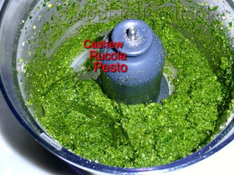 Rocket cashew pesto pasta!