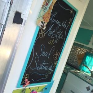 MD Hobby Chalkboard in Vintage Trailer