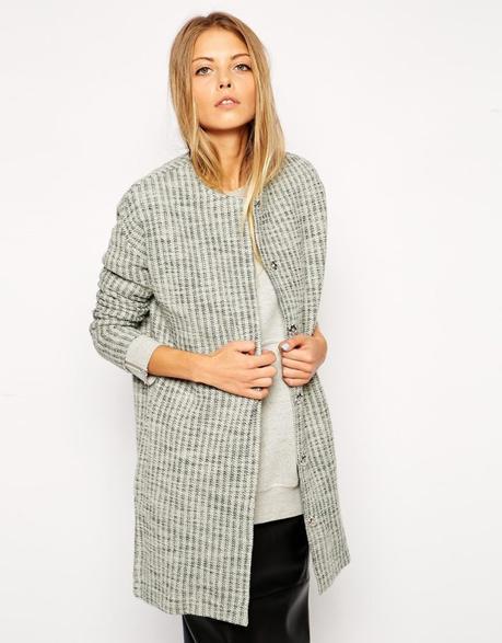Asos Jacket In Longline and Textures ($94.75) asos.com