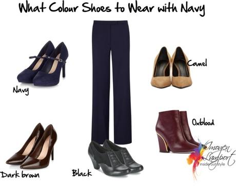 what color shoes to wear with navy
