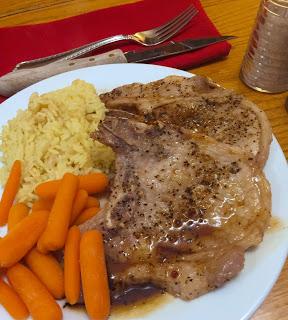 Cooking with ALDI: Sautéed Pork Chops with Cider Sauce and Apple-Infused Carrots