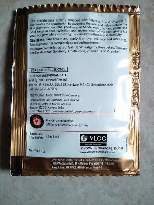 VLCC Gold Facial Kit Review