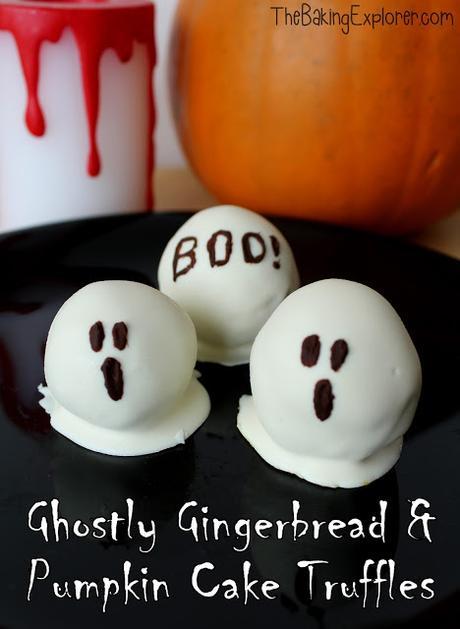 Ghostly Gingerbread & Pumpkin Cake Truffles