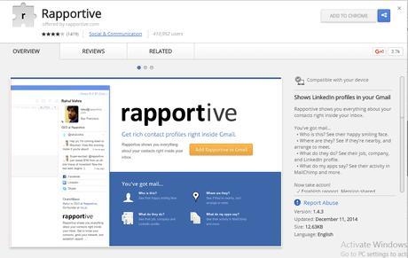 Rapportive Chrome Extension