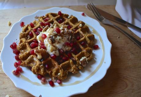 Pumpkin Spelt Waffles