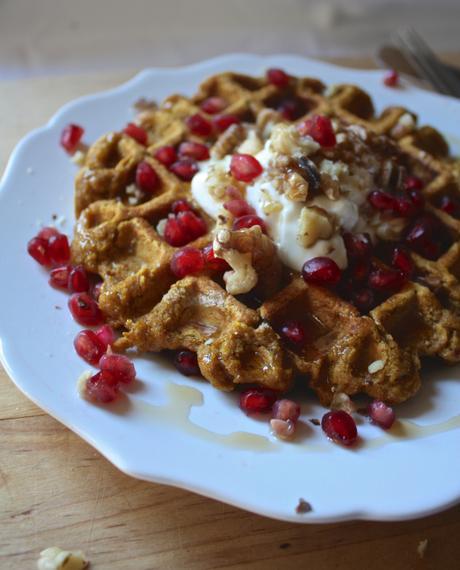 Pumpkin Spelt Waffles