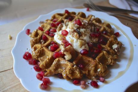 Pumpkin Spelt Waffles