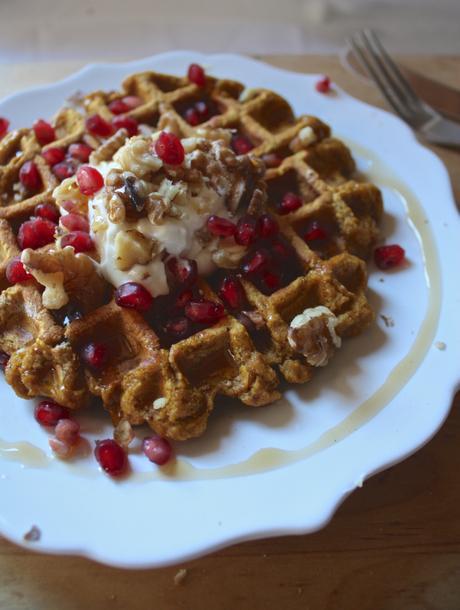 Pumpkin Spelt Waffles