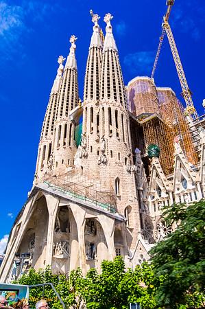 Gaudi's Sagrada Familia in Barcelona has been under construction for almost a century.