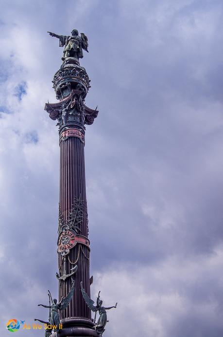 Mirador de Colom (Columbus Monument) in Barcelona, Spain