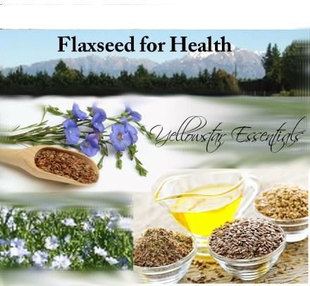 flaxseed oil flowers for health text