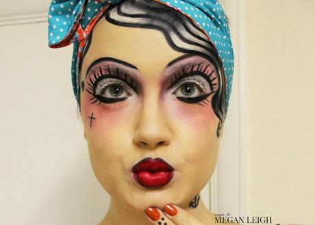 Classic Tattoo Pin Up Girl - Halloween Makeup