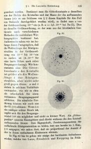 Detail from 'Atombau und Spektrallinien' containing x-ray diffraction images.