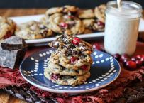 Double Cranberry Dark Chocolate Chunk Cookies