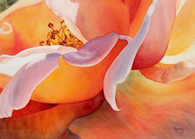 Marney Ward - watercolour artist - glowing flowers
