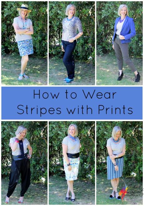 how to wear stripes with prints