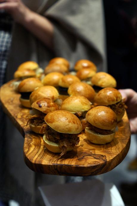 Hello Freckles Fenwick Food Hall Launch Newcastle Mini Burger Canapes