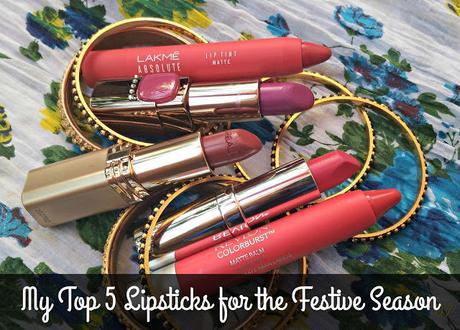 My Top 5 Lipsticks for the Festive Season