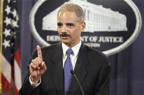 Did anyone ask Holder about the  origins of guns used in crimes from the Fast & Furious program? (AP Photo/Charles Dharapak)