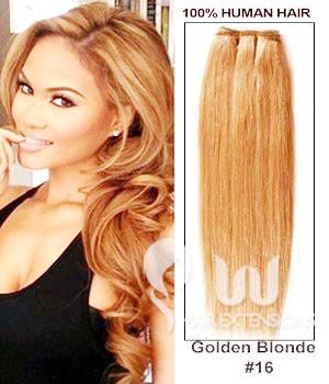 22 inch Golden Blonde(#16) Straight Indian Remy Hair Weave