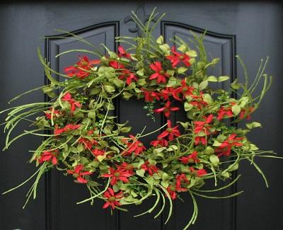 wreath on main door