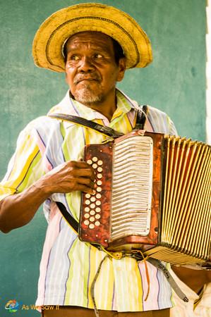 Panamanian accordion player