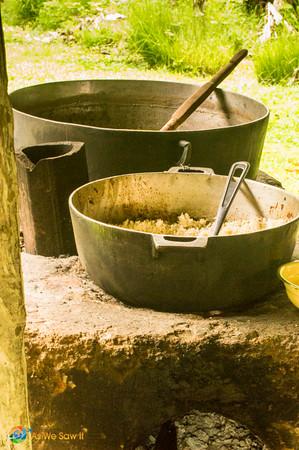 The rustic kitchen of a Panamanian campesino village