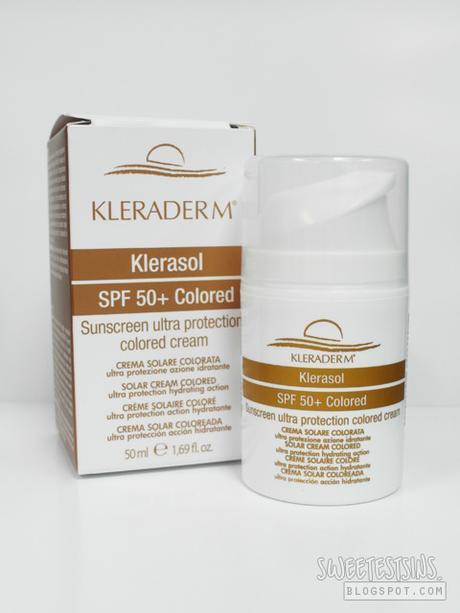 Kleraderm Klerasol SPF 50+ Colored Sunscreen Ultra Protection Colored Cream kleraderm klerasol spf50+ colored
