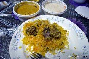Biryani with salan and curd