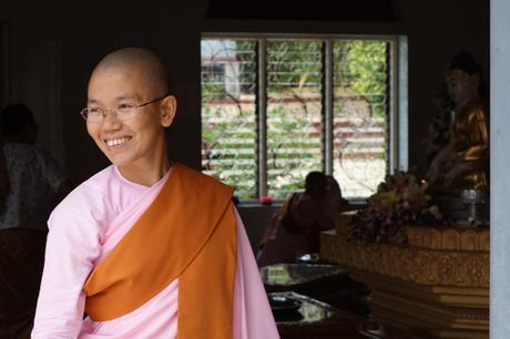 Beaming nun at Sagaing nunnery
