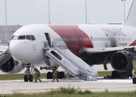 Dynamic Airways Boeing 767 catches fire at  Fort Lauderdale–Hollywood International Airport