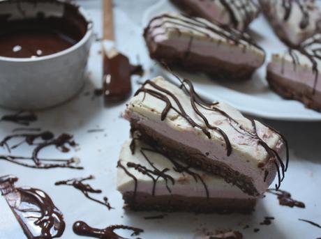 Raw + Vegan Neapolitan Cake Bars