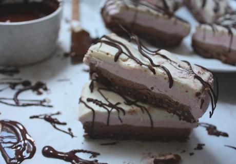 Raw + Vegan Neapolitan Cake Bars