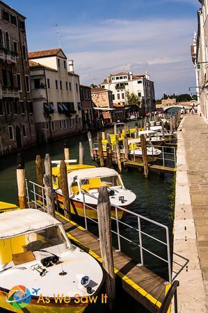 Water taxis in Venice