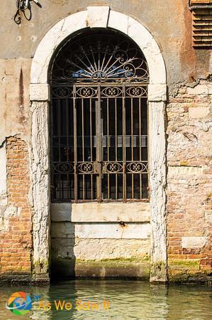 This was once a doorway, but Venice is sinking.