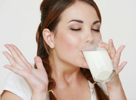 Drinking a milk for healthy bones