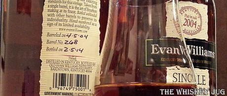 Evan Williams Single Barrel Vintage 2004 Label - 268