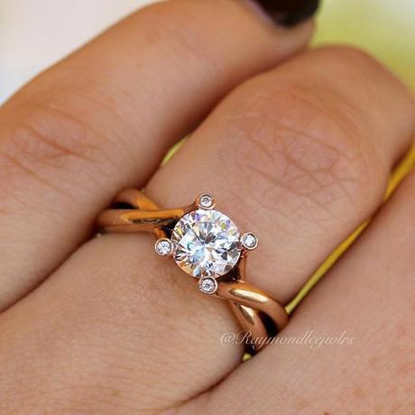 A. Jaffe rose gold engagement ring