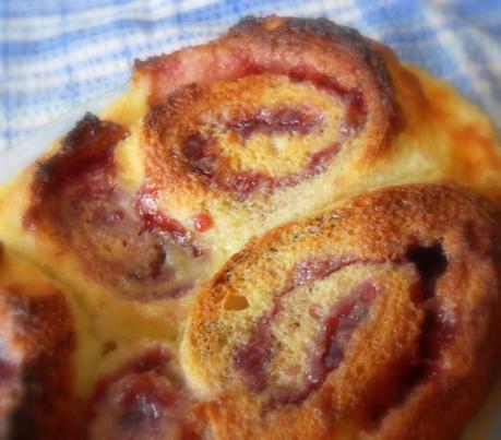 A Lower Fat and Sugar Roly Poly Bread and Butter Pudding