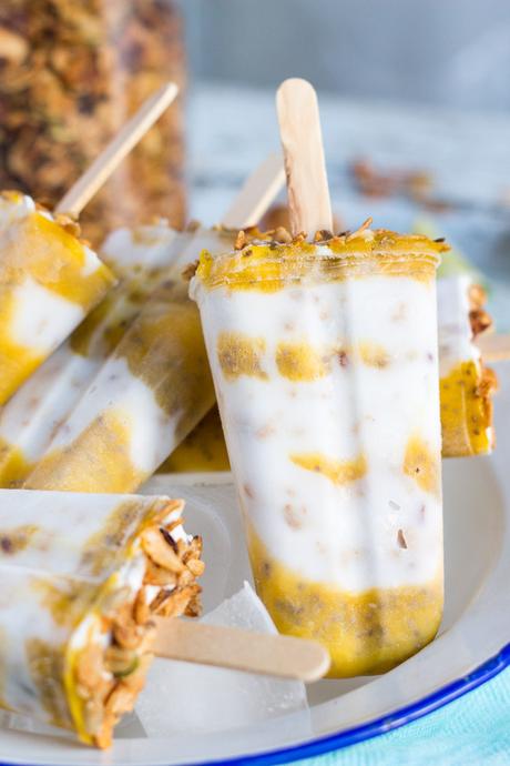 Tropical Vegan Breakfast Popsicles