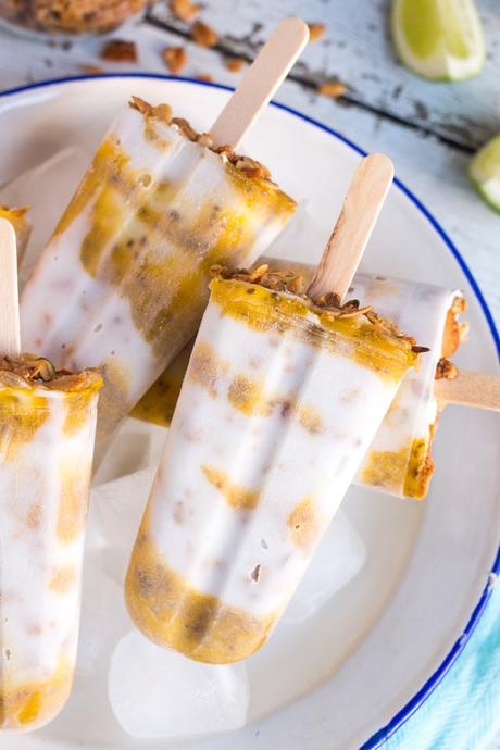 Tropical Vegan Breakfast Popsicles