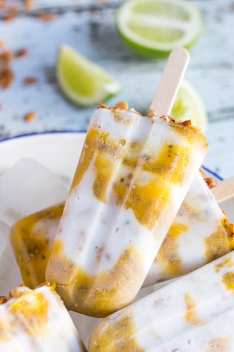 Tropical Vegan Breakfast Popsicles