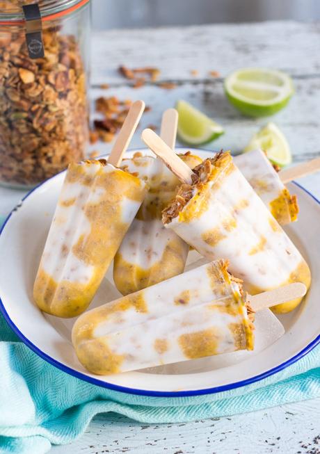 Tropical Vegan Breakfast Popsicles