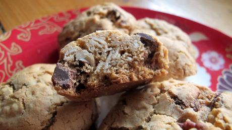 Toasted oatmeal pecan and chocolate cookies