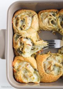 Cheesy Turkey Pesto Rolls