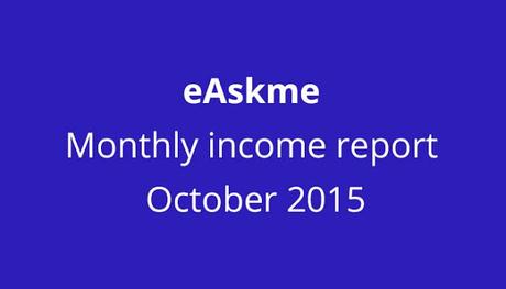 eAskme October 2015 Earning Report : eAskme