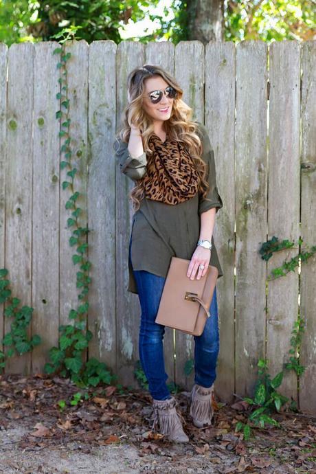 Fall fashion- tunic, jeans, fringe booties... bam. - The Samantha Show
